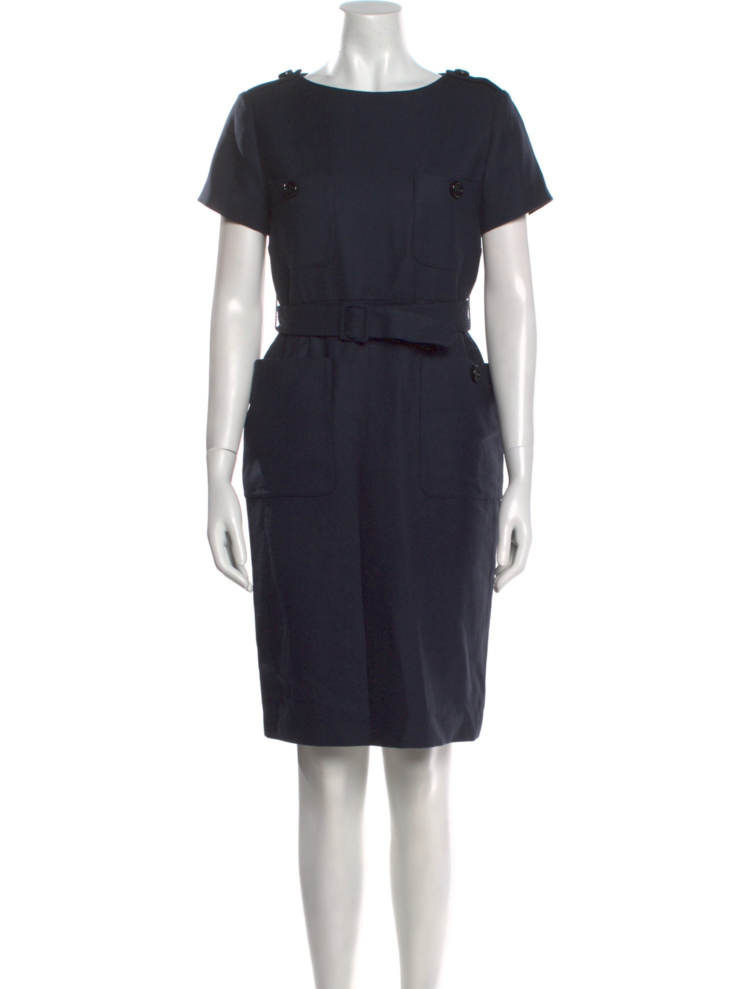 Barney's New York Virgin Wool Knee-Length Dress