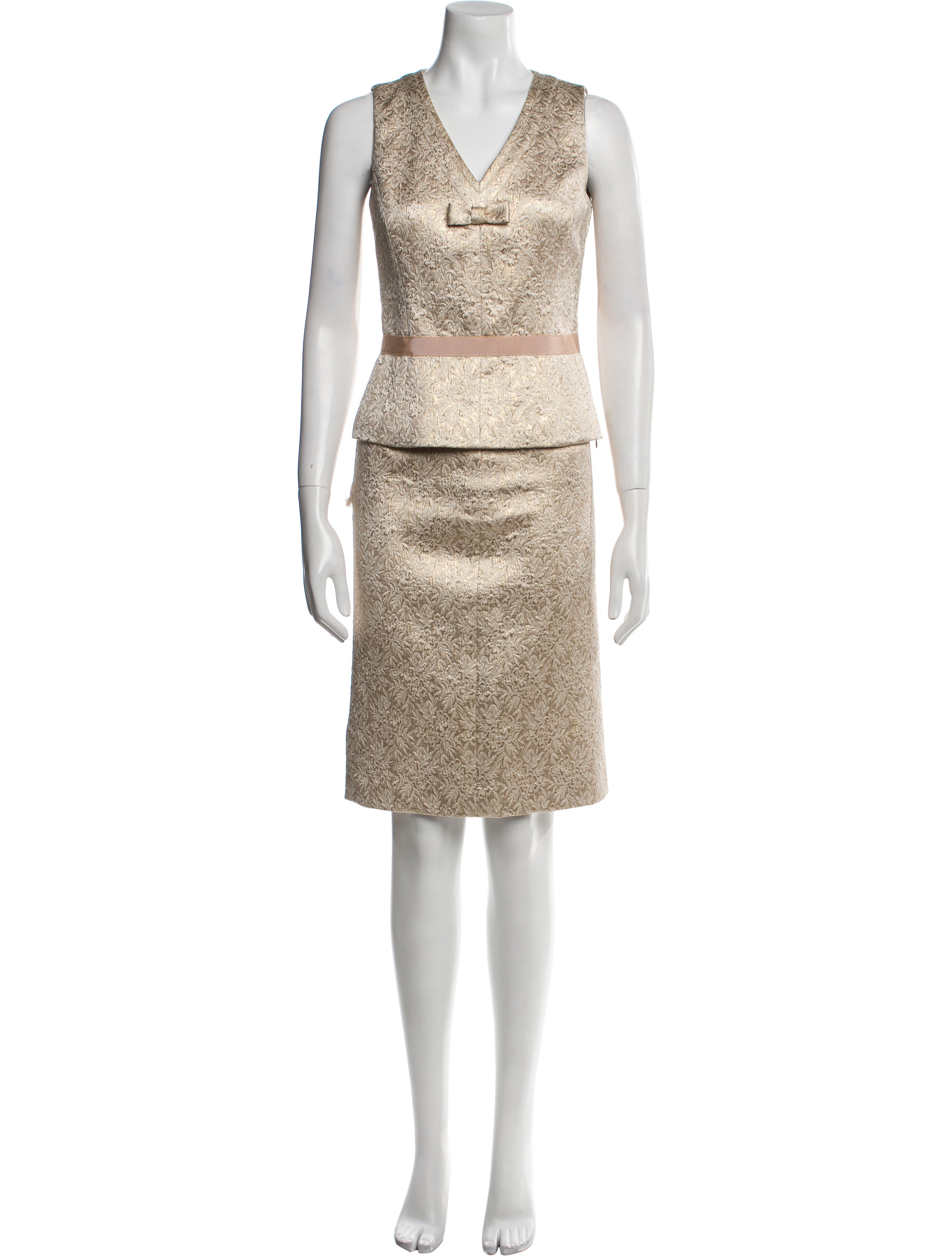 Barney's New York Silk Printed Skirt Suit