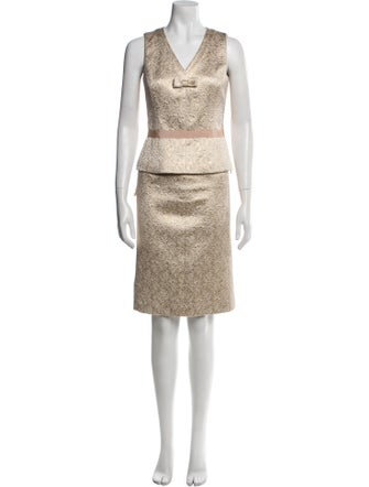 Barney's New York Silk Printed Skirt Suit