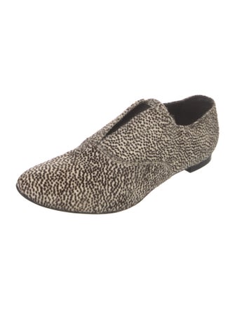 Barney's New York Ponyhair Animal Print Oxfords