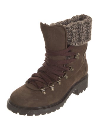 Barney's New York Suede Combat Boots