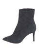 Barney's New York Suede Leather Trim Embellishment Boots