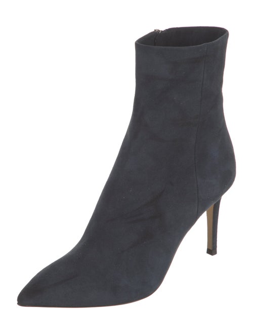 Barney's New York Suede Leather Trim Embellishment Boots