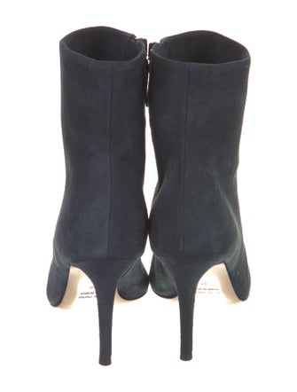 Barney's New York Suede Leather Trim Embellishment Boots