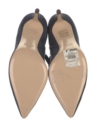 Barney's New York Suede Leather Trim Embellishment Boots