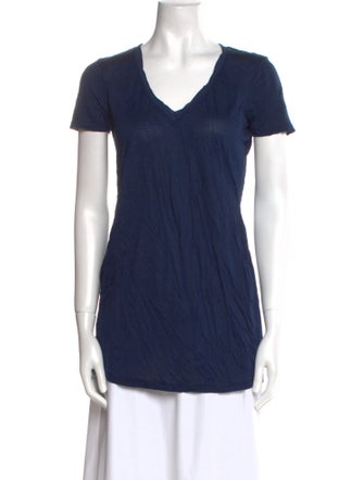 Barney's New York Silk V-Neck T-Shirt