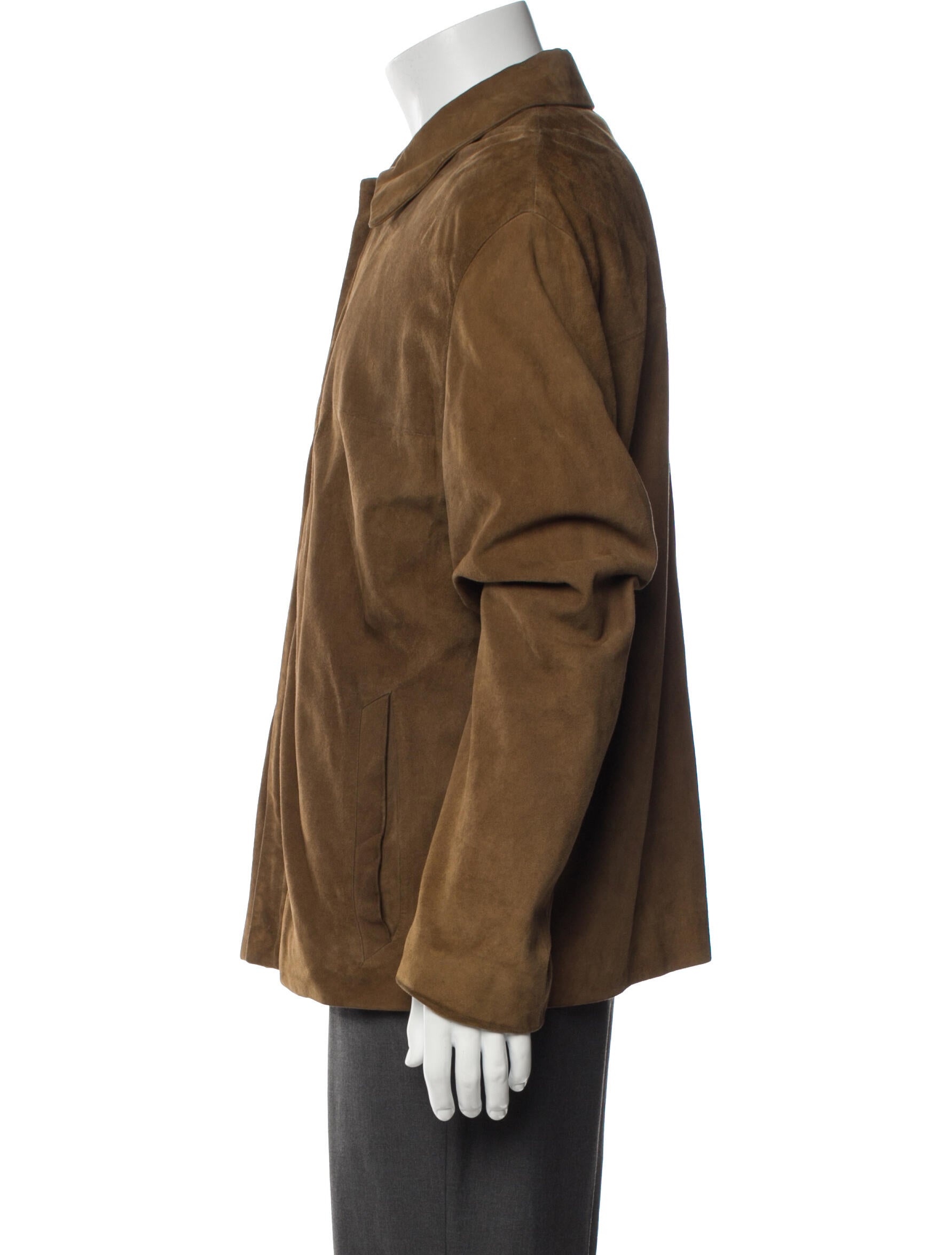 Barney's New York Leather Windbreaker