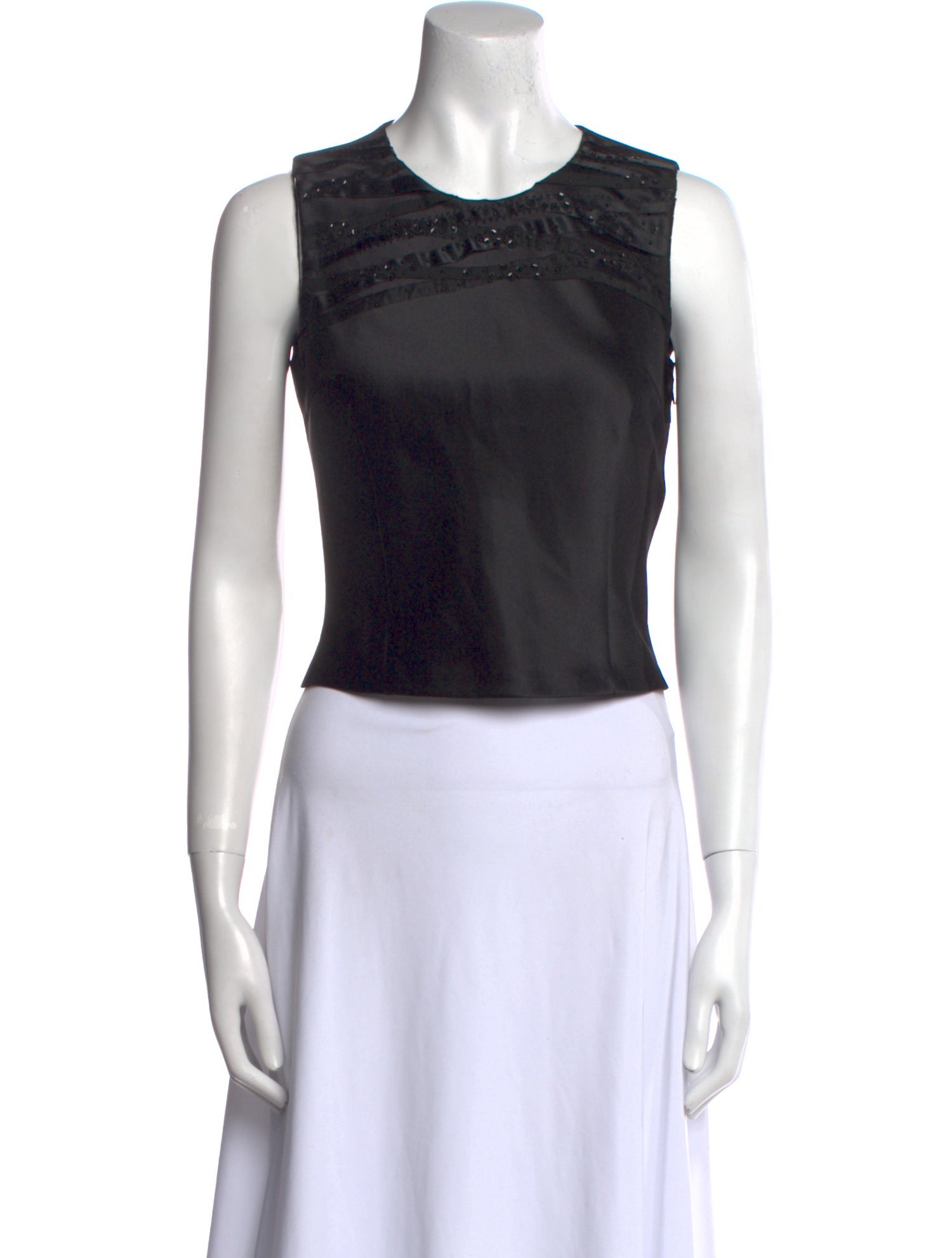 Barney's New York Crew Neck Sleeveless Crop Top