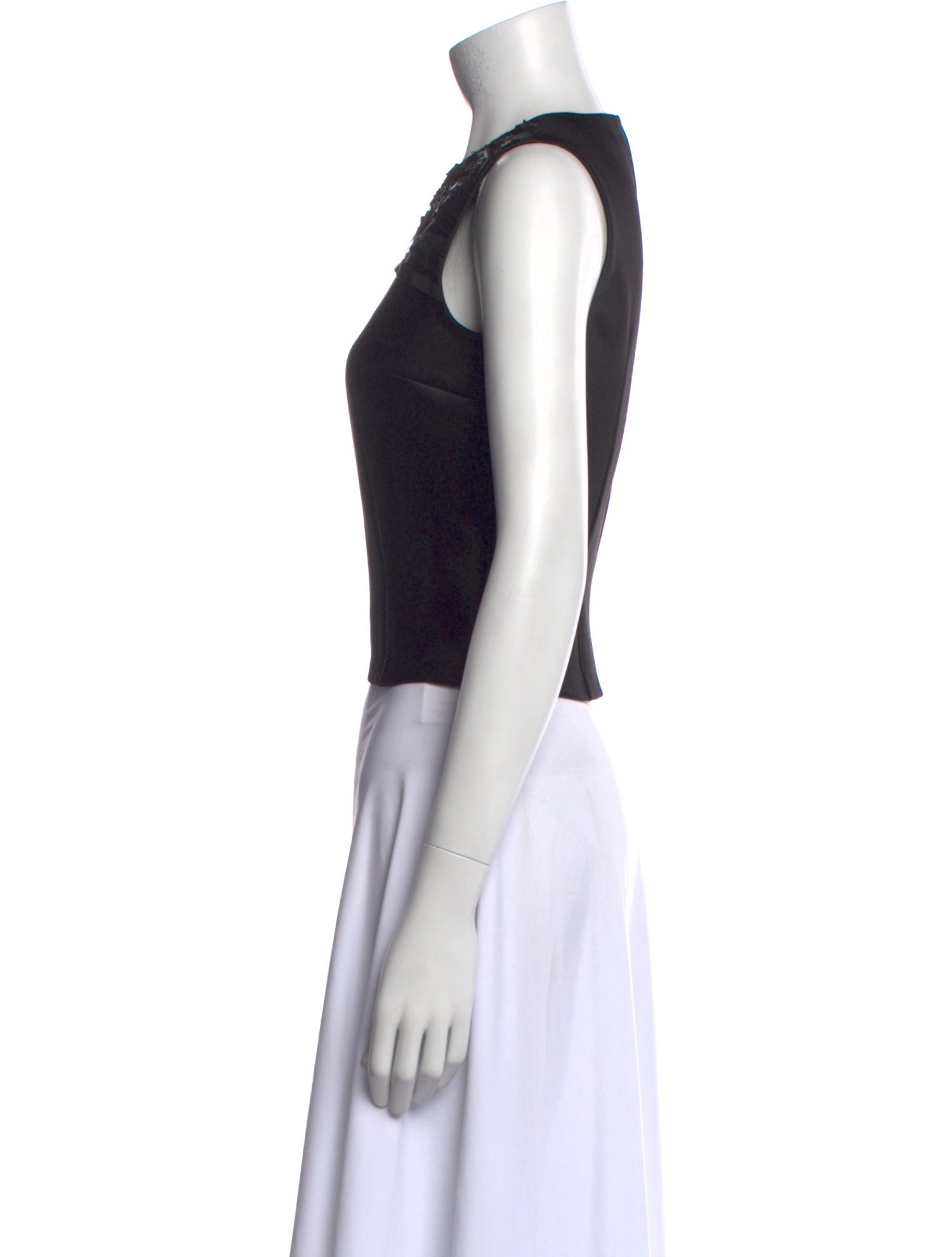 Barney's New York Crew Neck Sleeveless Crop Top