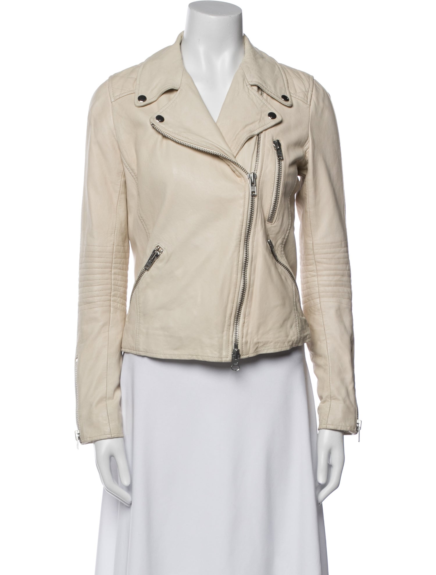 Barney's New York Lamb Leather Biker Jacket