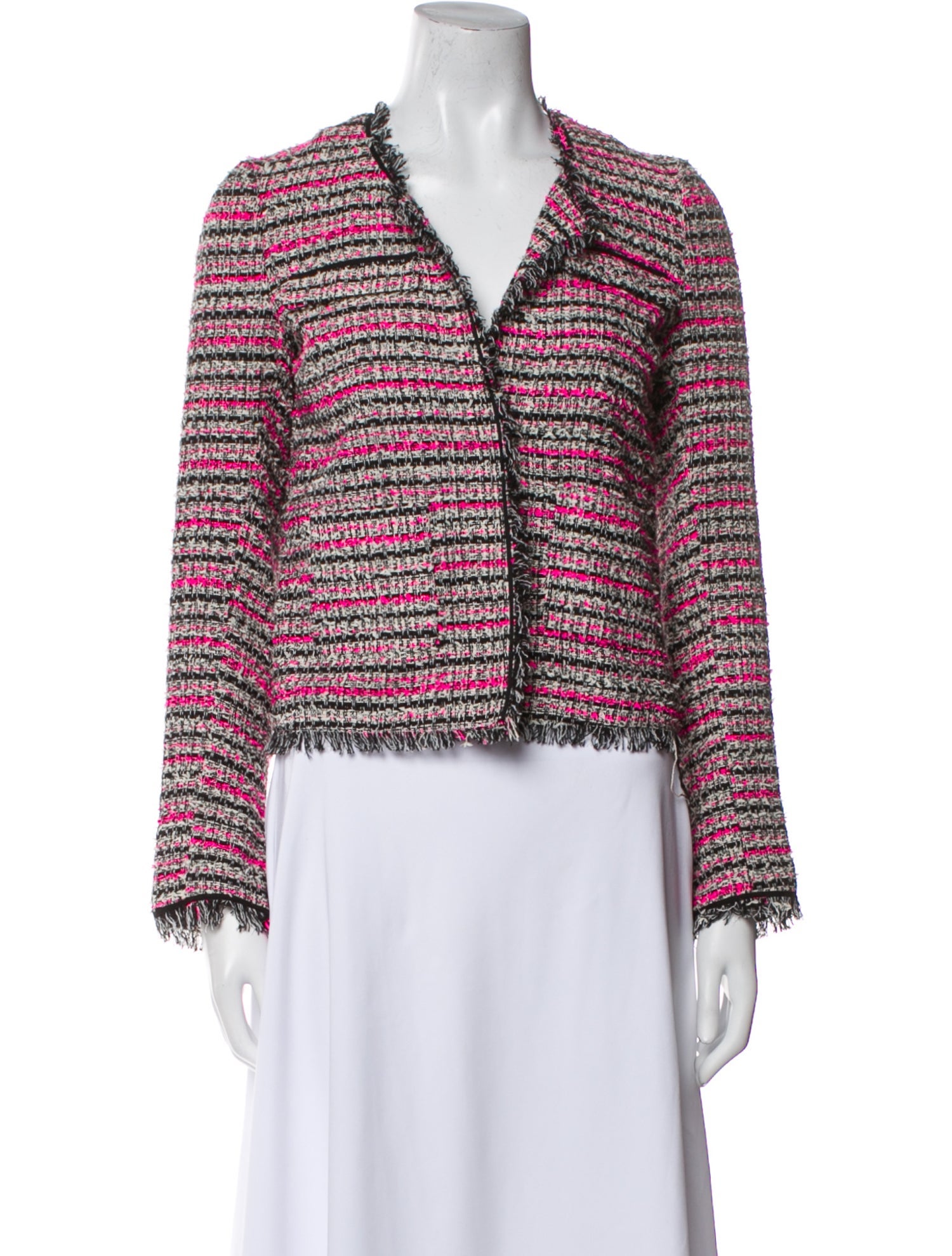 Barney's New York Silk Tweed Pattern Jacket