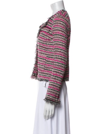 Barney's New York Silk Tweed Pattern Jacket