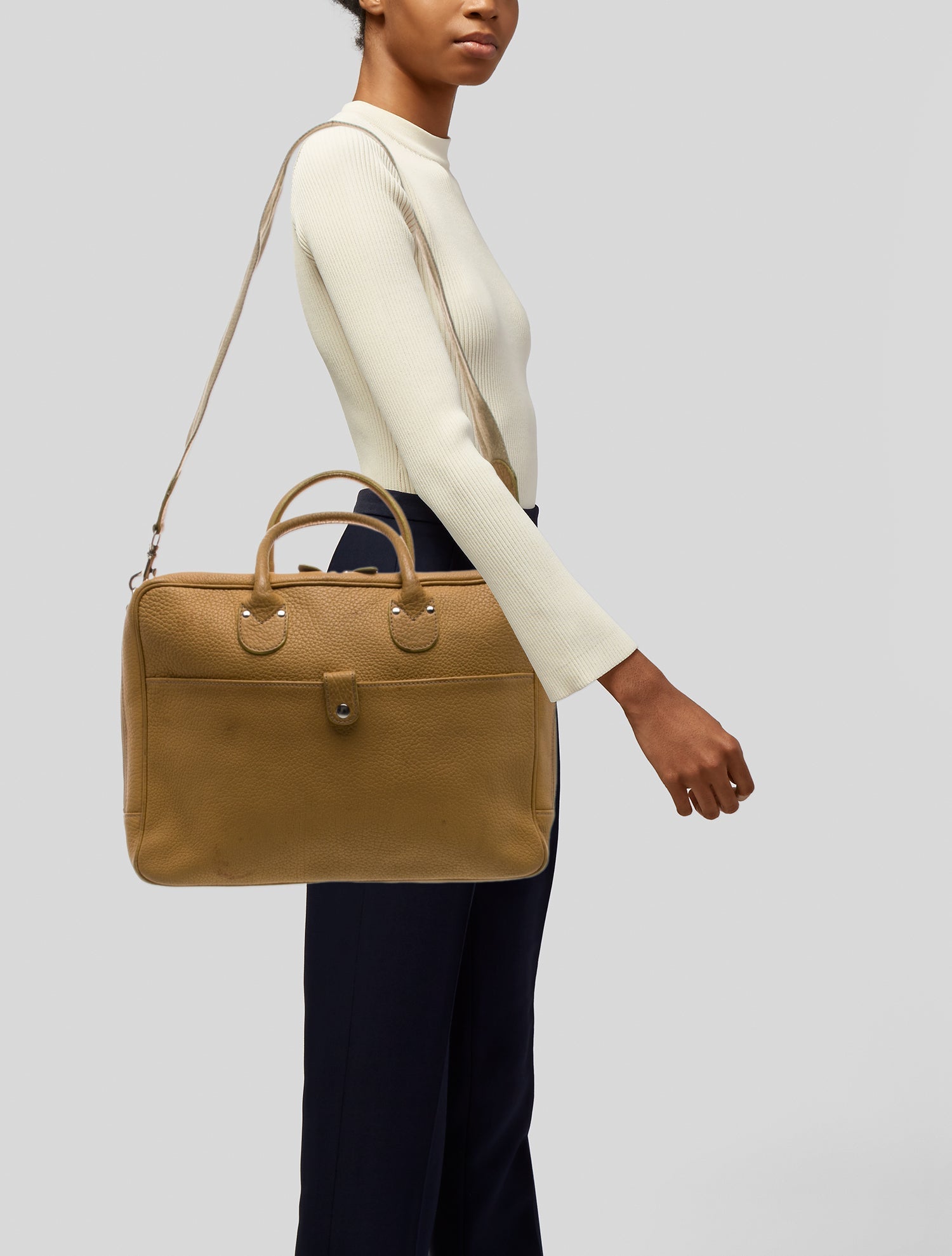 Barney's New York Leather Top Handle Bag