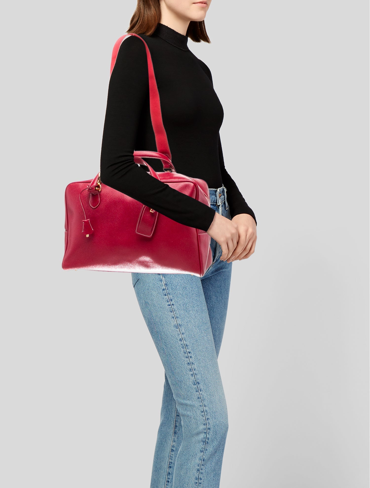 Barney's New York Leather Briefcase