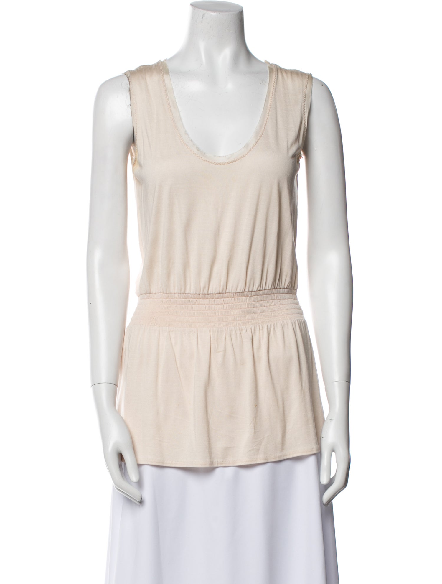 Barney's New York Silk Scoop Neck Top