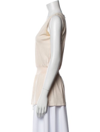 Barney's New York Silk Scoop Neck Top