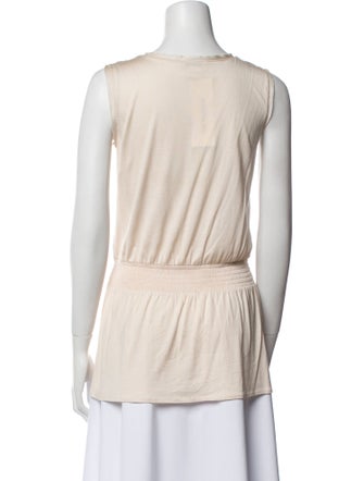Barney's New York Silk Scoop Neck Top