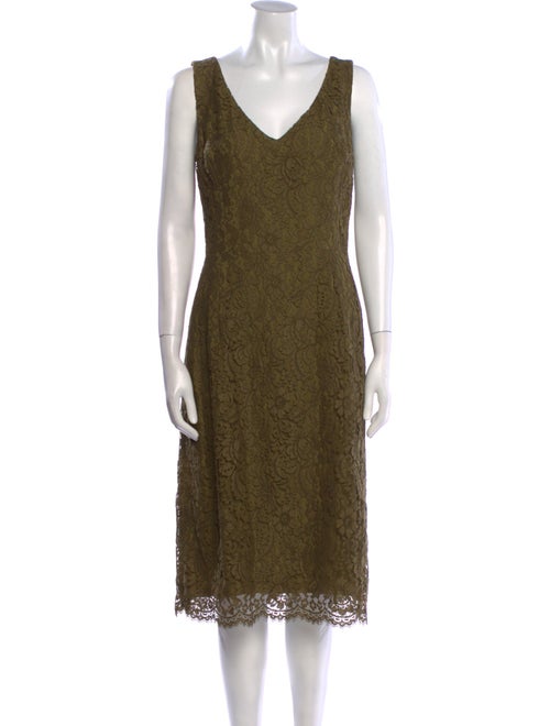 Barney's New York V-Neck Midi Length Dress