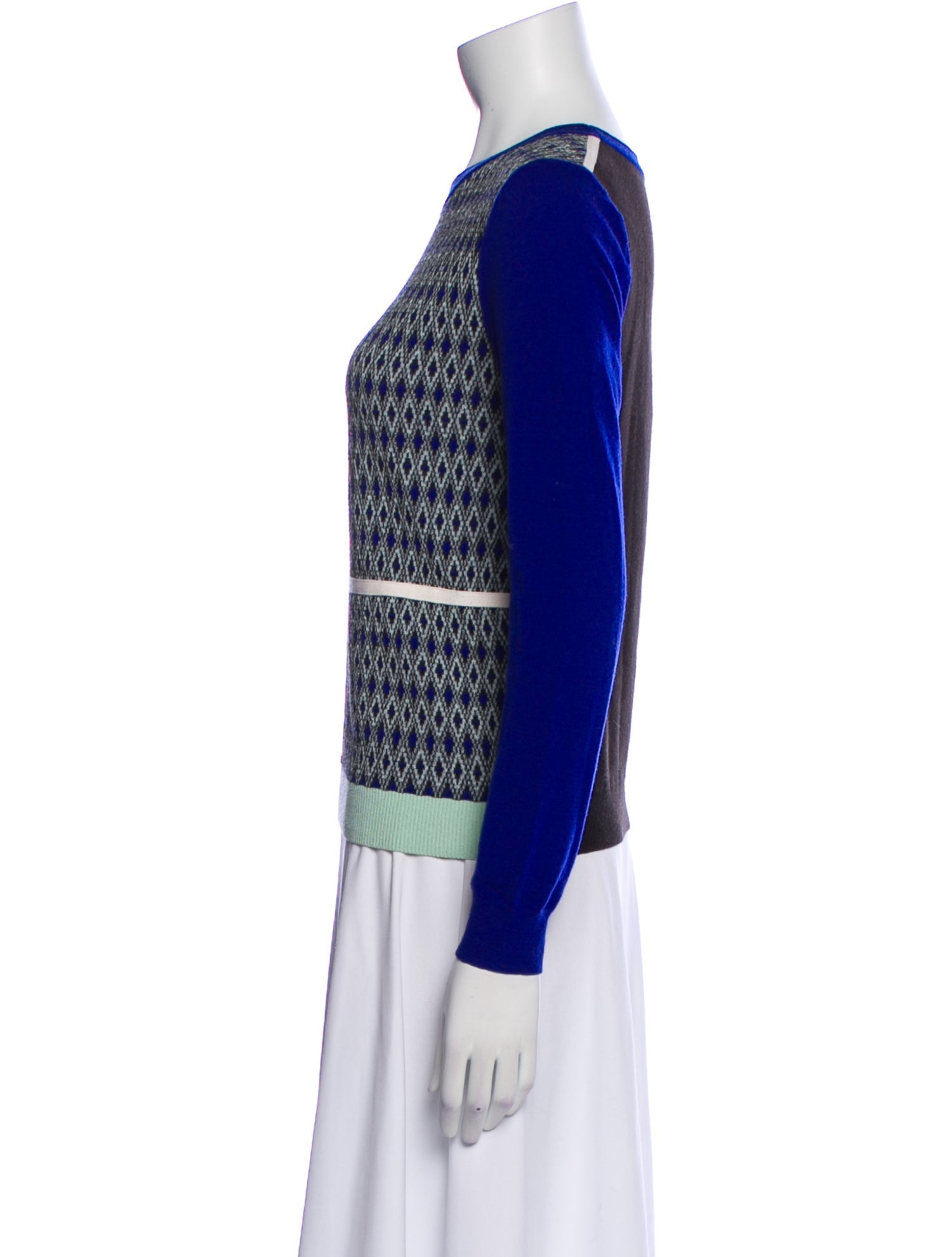 Barney's New York Printed Scoop Neck Sweater