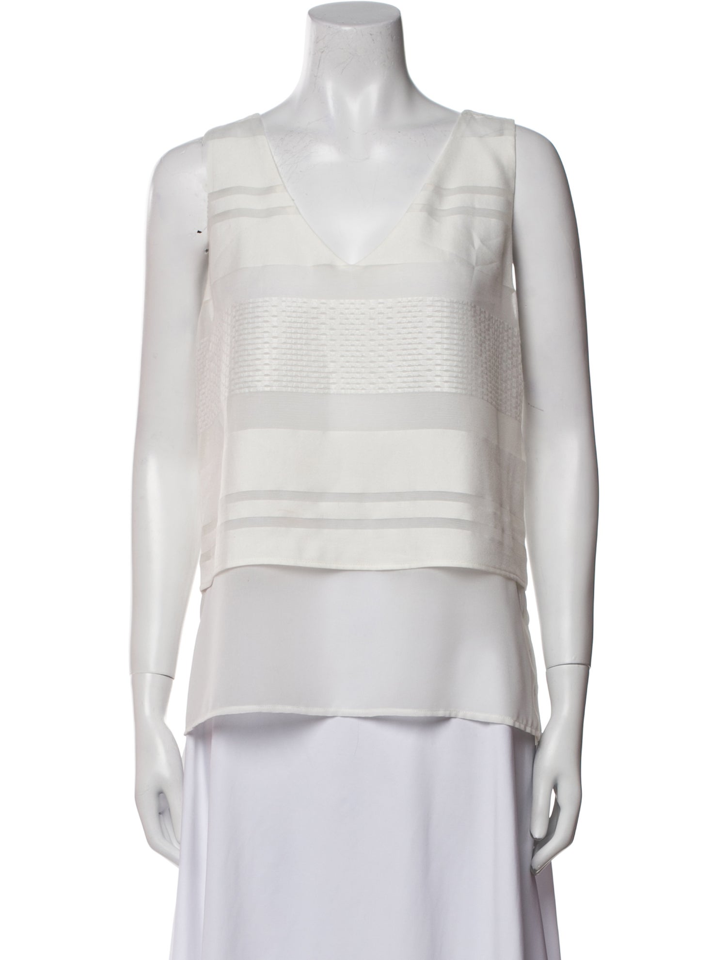 Barney's New York V-Neck Sleeveless Top