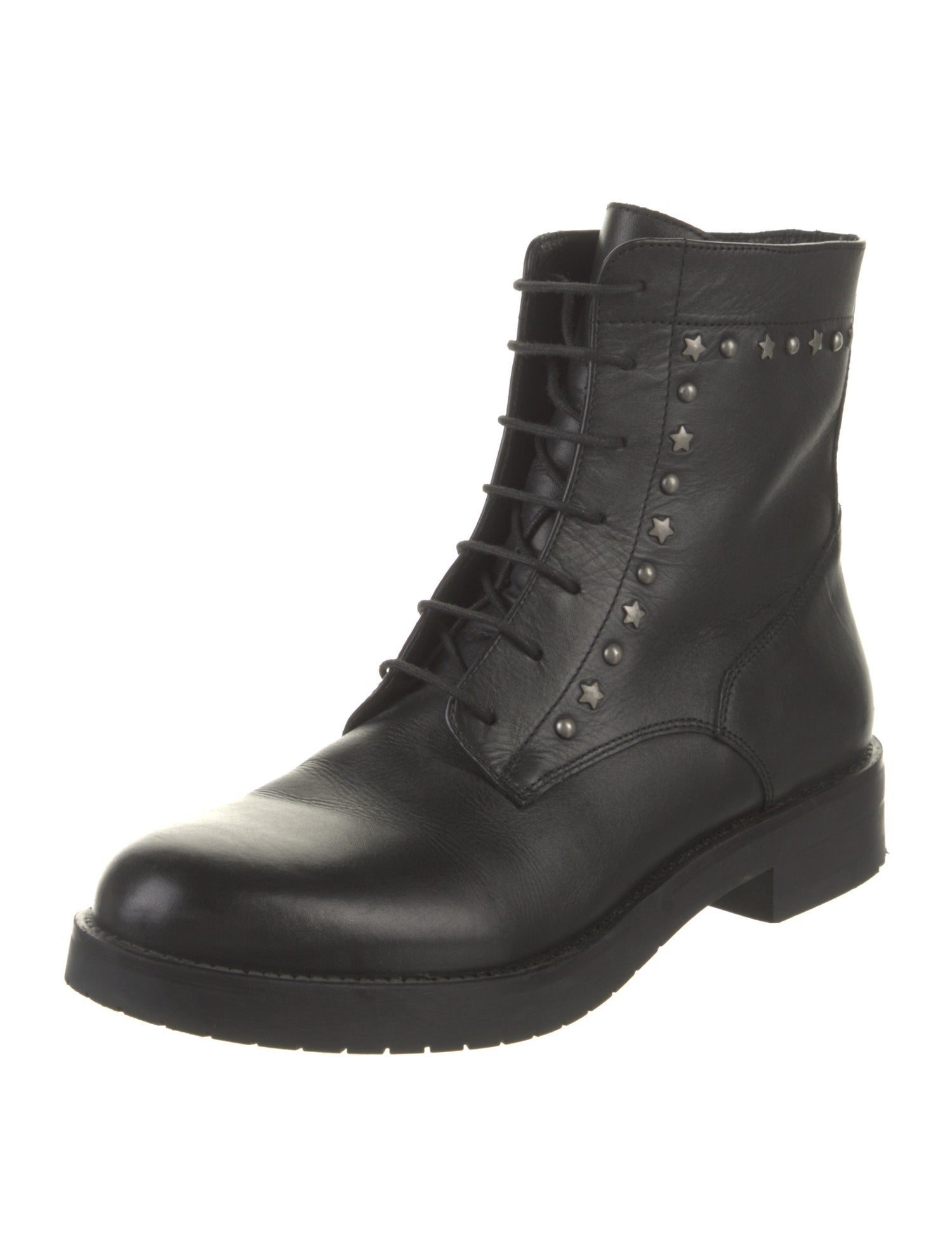 Barney's New York Leather Combat Boots