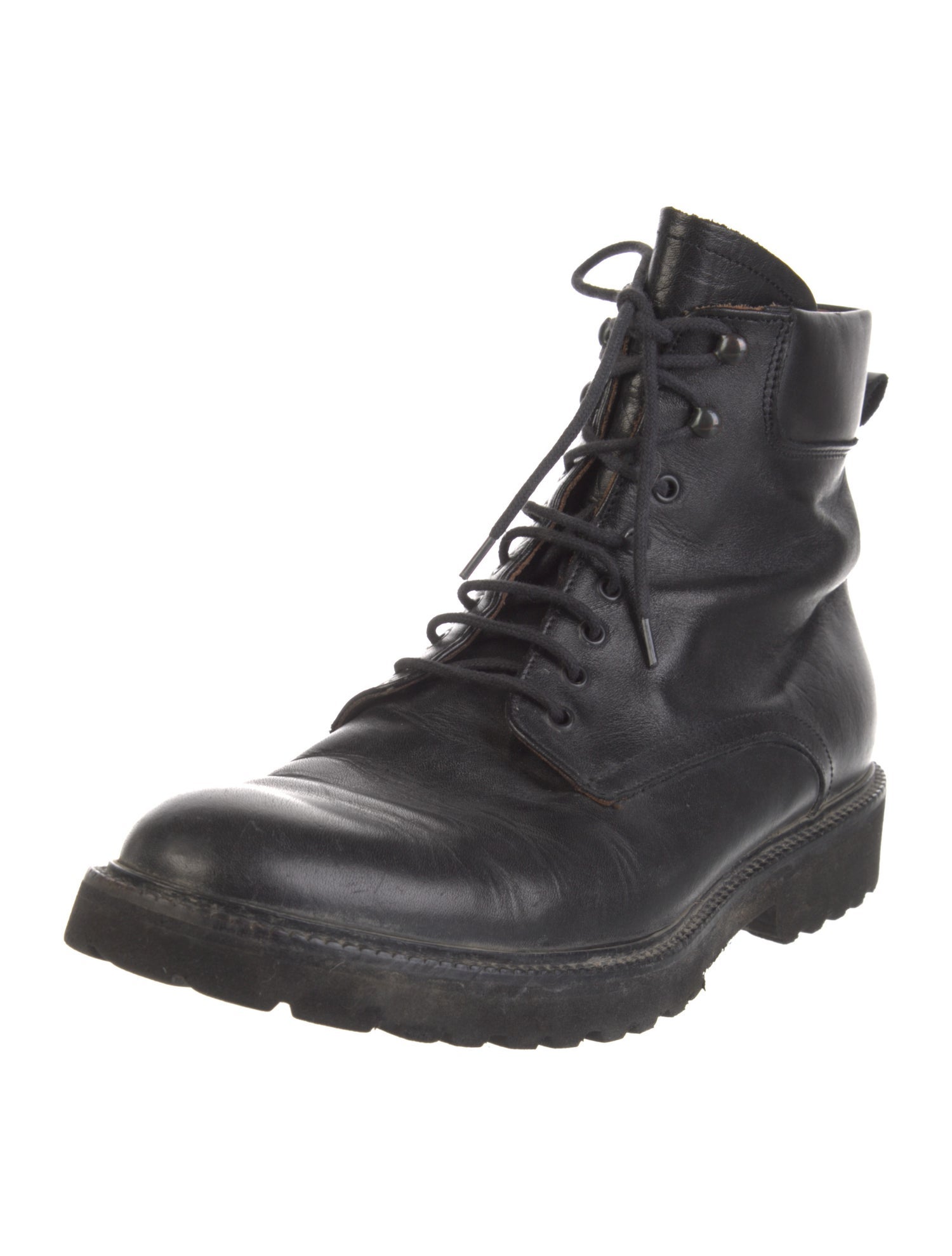 Barney's New York Leather Combat Boots