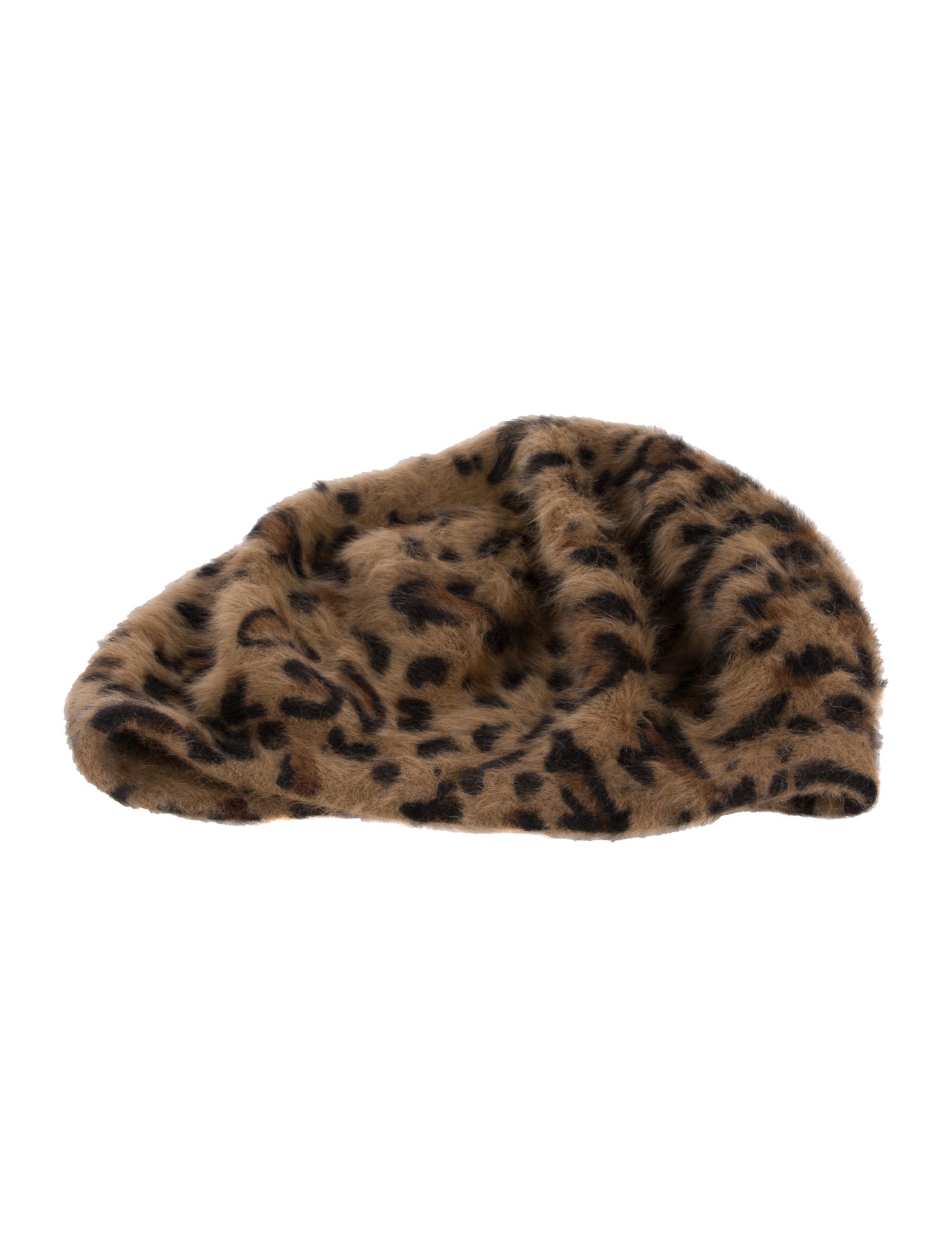 Barney's New York pattern print fur beanie