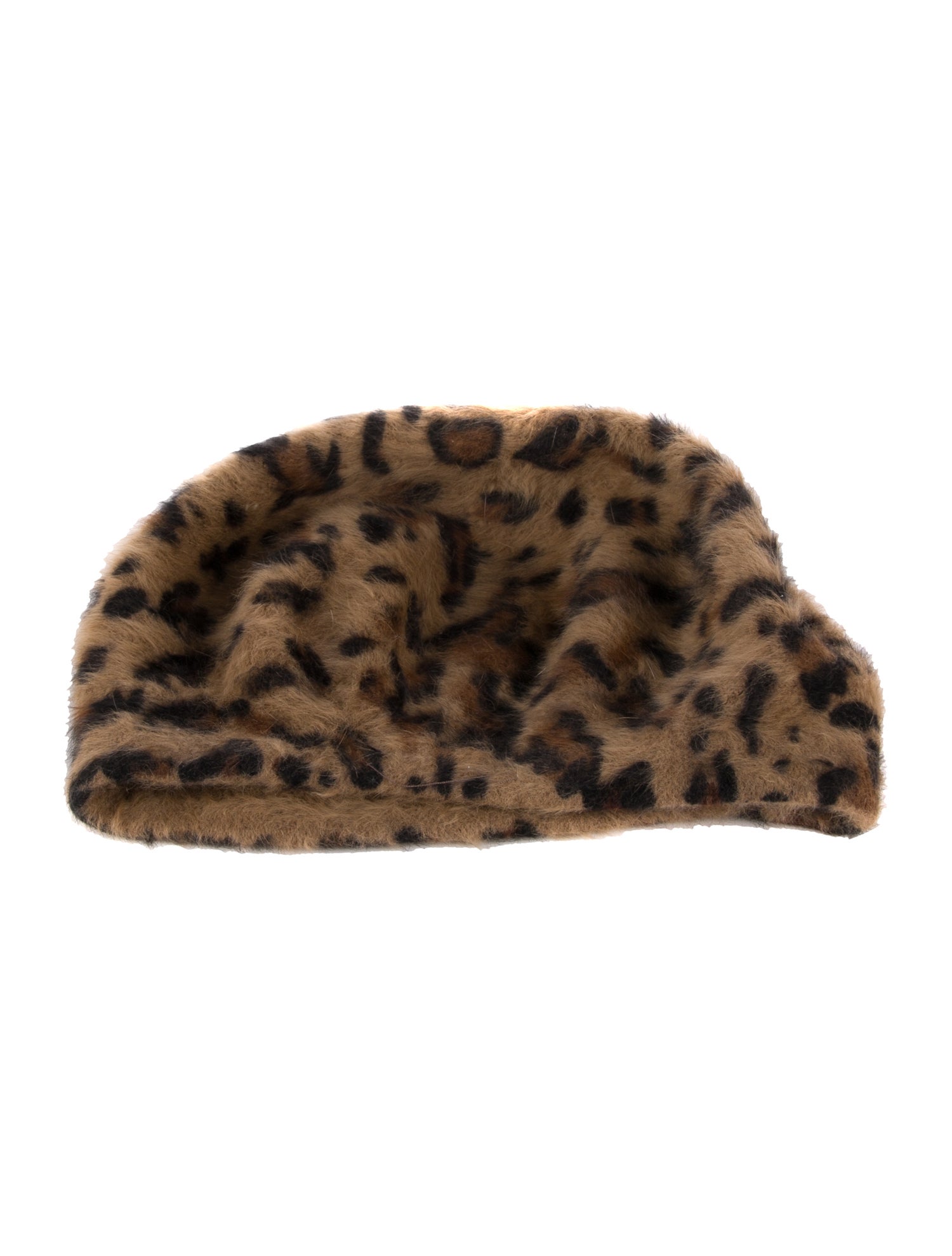 Barney's New York pattern print fur beanie