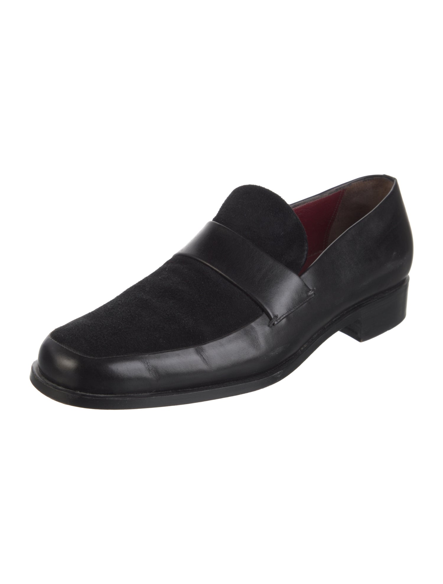 Barney's New York Leather Grosgrain Trim Dress Loafers