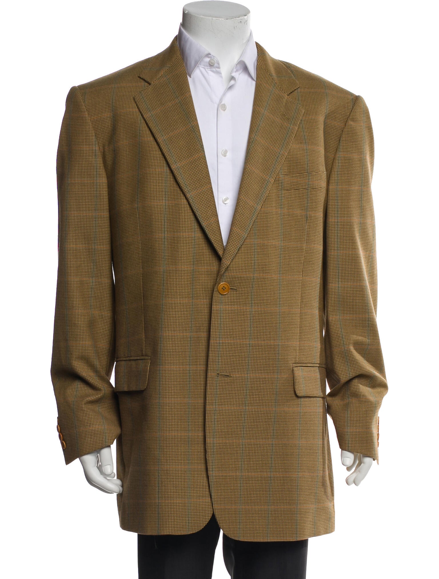 Barney's New York Virgin Wool Houndstooth Print Sport Coat