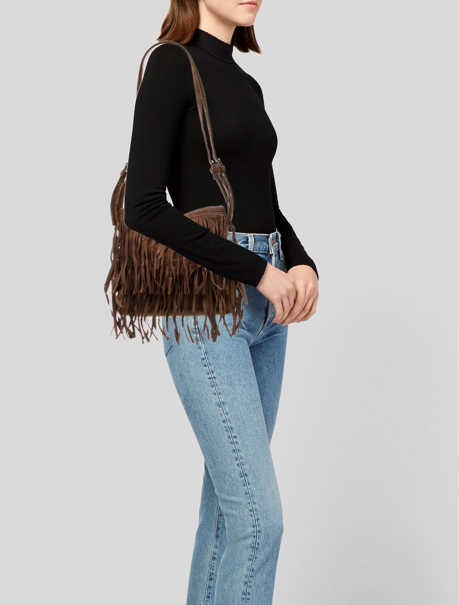 Barney's New York Suede Shoulder Bag