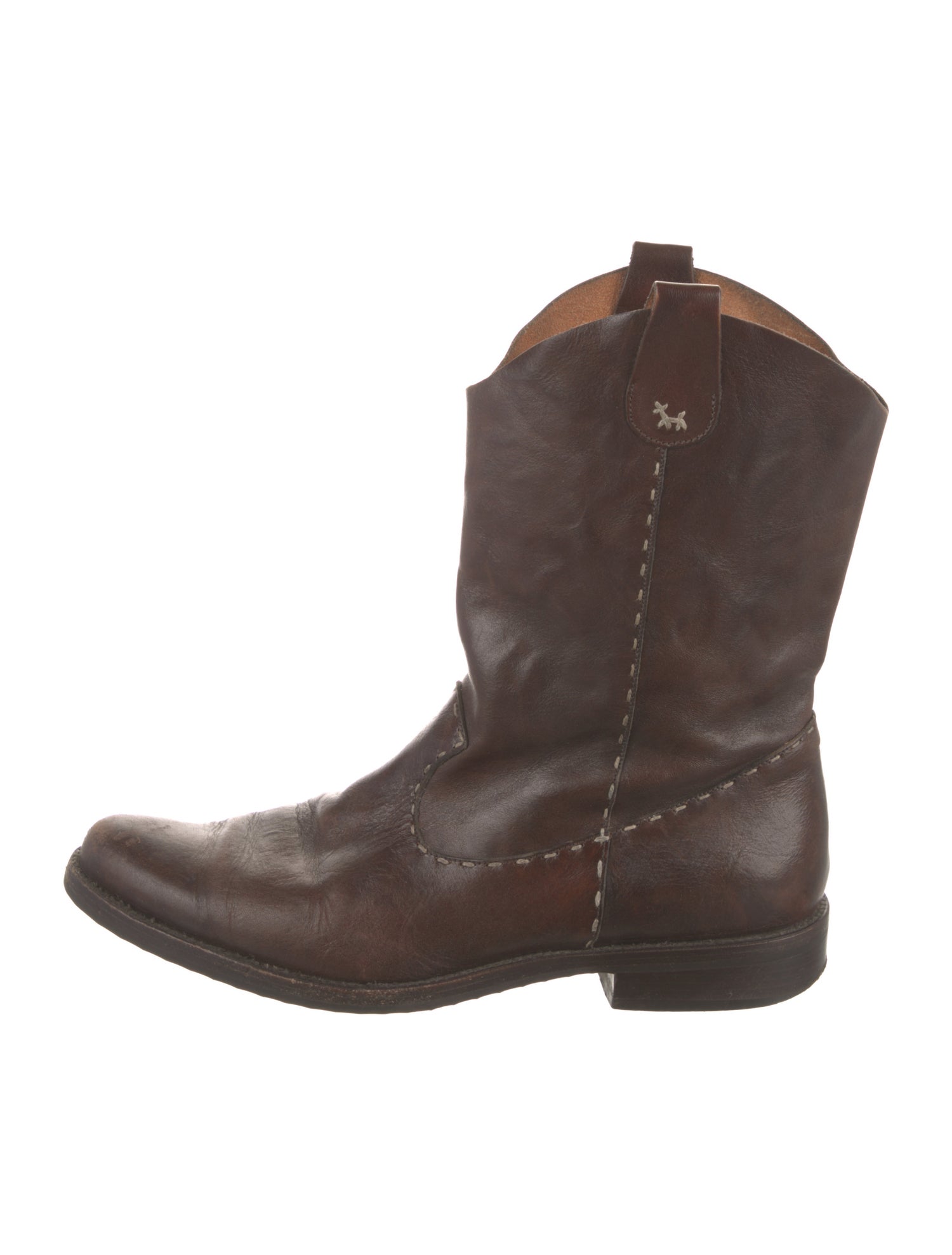Barney's New York Leather Western Boots