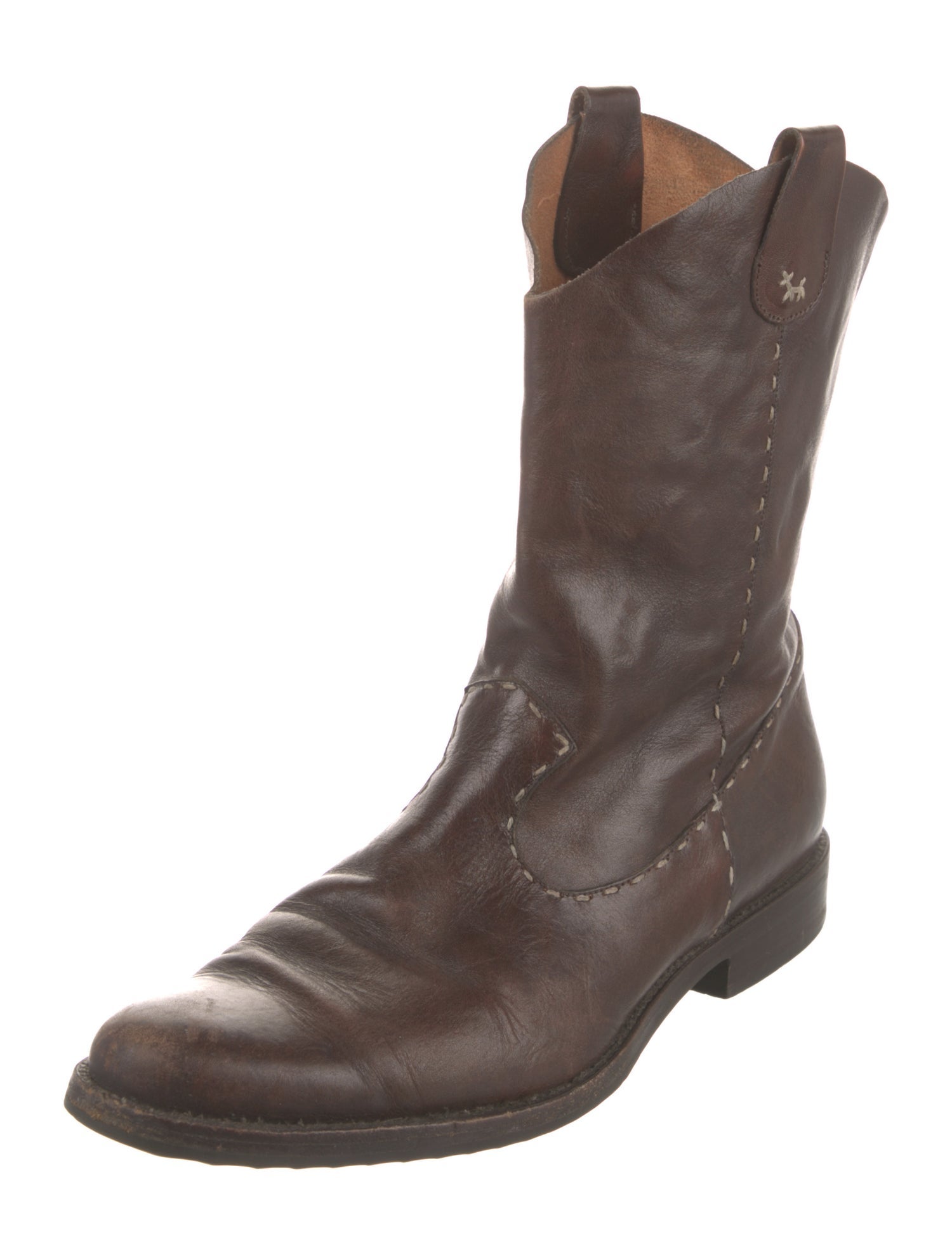 Barney's New York Leather Western Boots