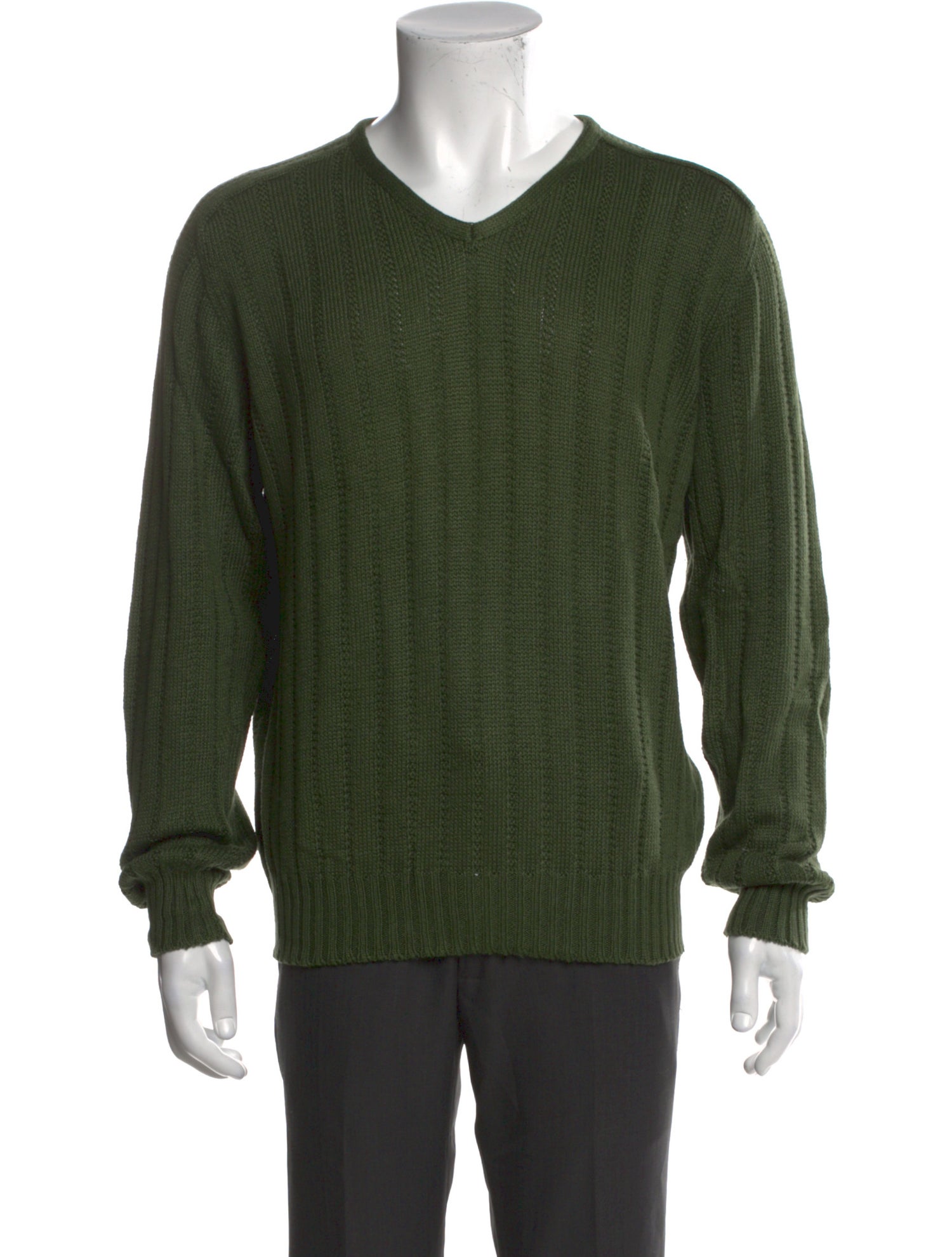 Barney's New York V-Neck Long Sleeve Pullover