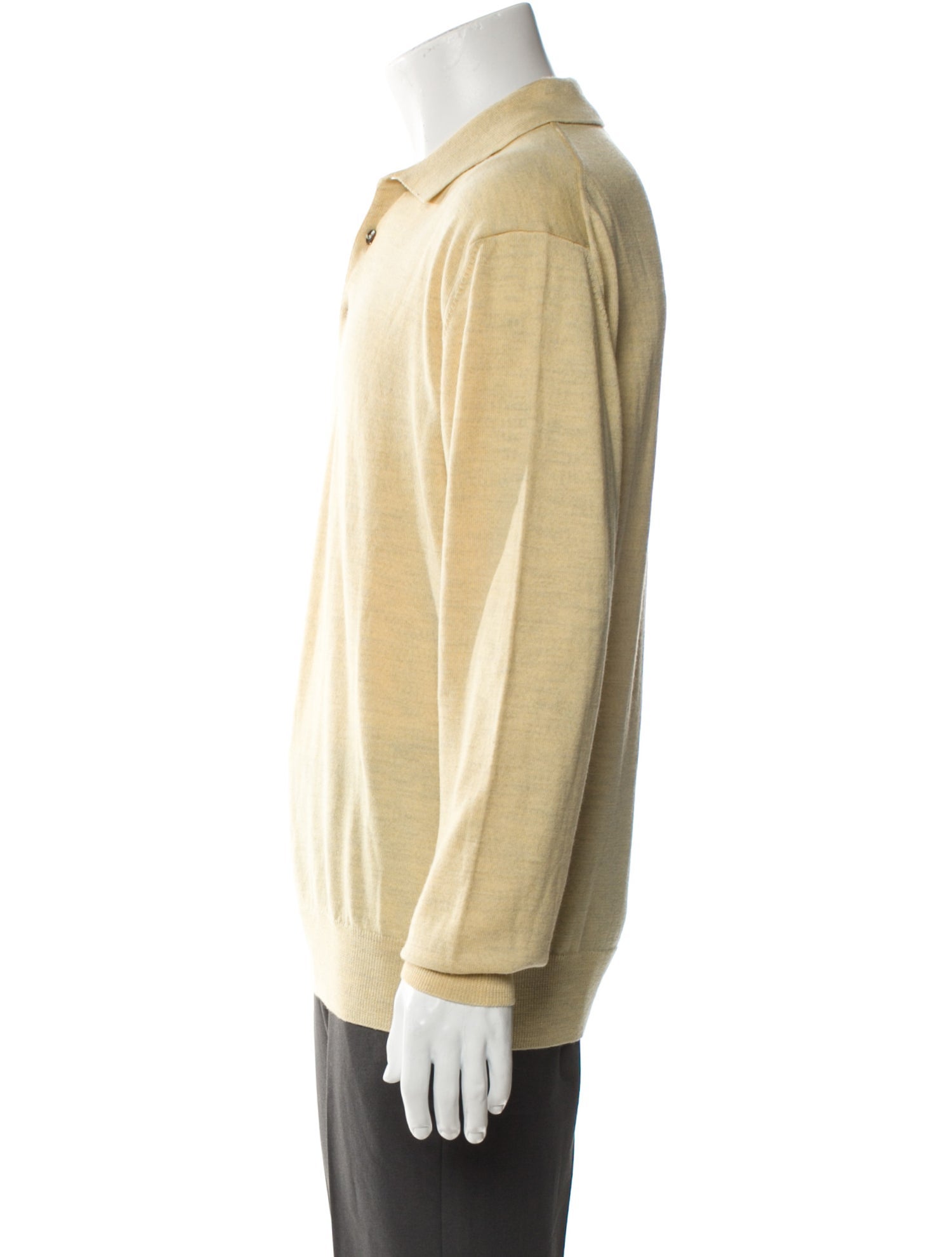 Barney's New York Merino Wool Collar Polo Sweater w/ Tags