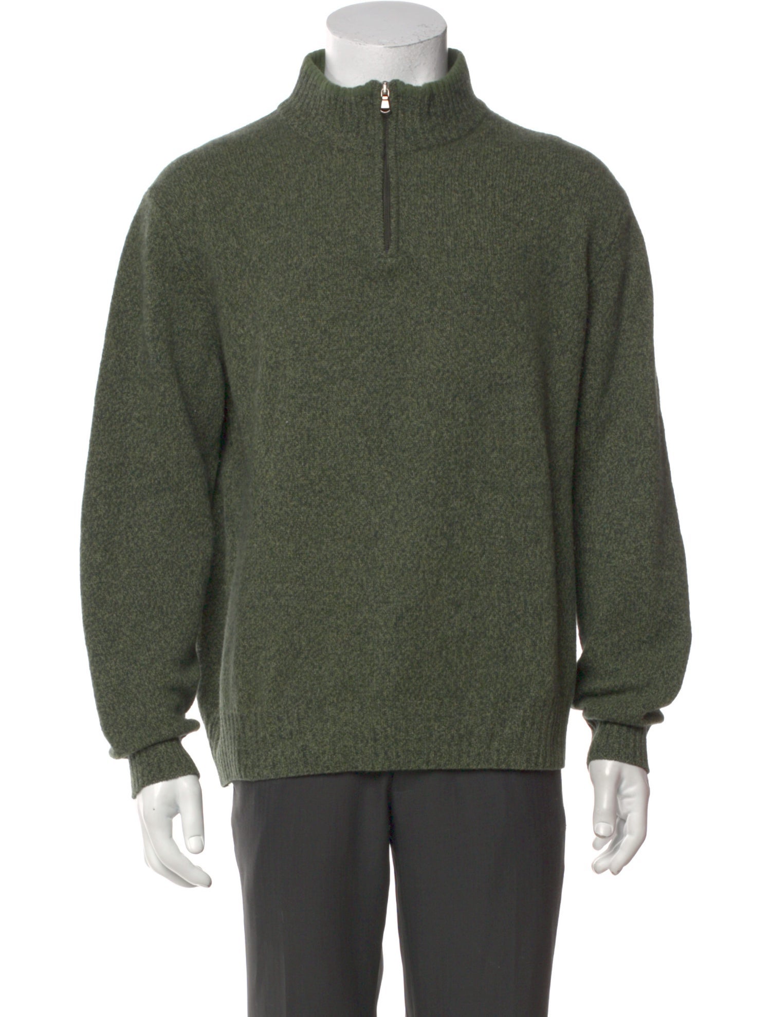Barney's New York Merino Wool Turtleneck Polo Sweater