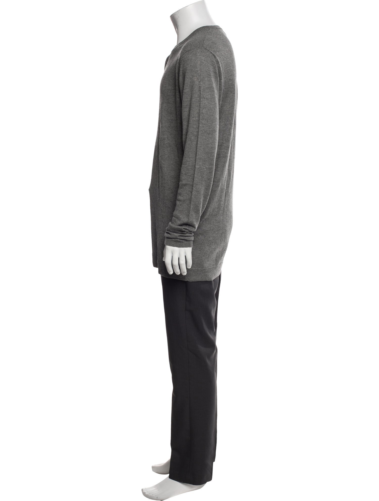 Barney's New York Silk Crew Neck Polo Sweater