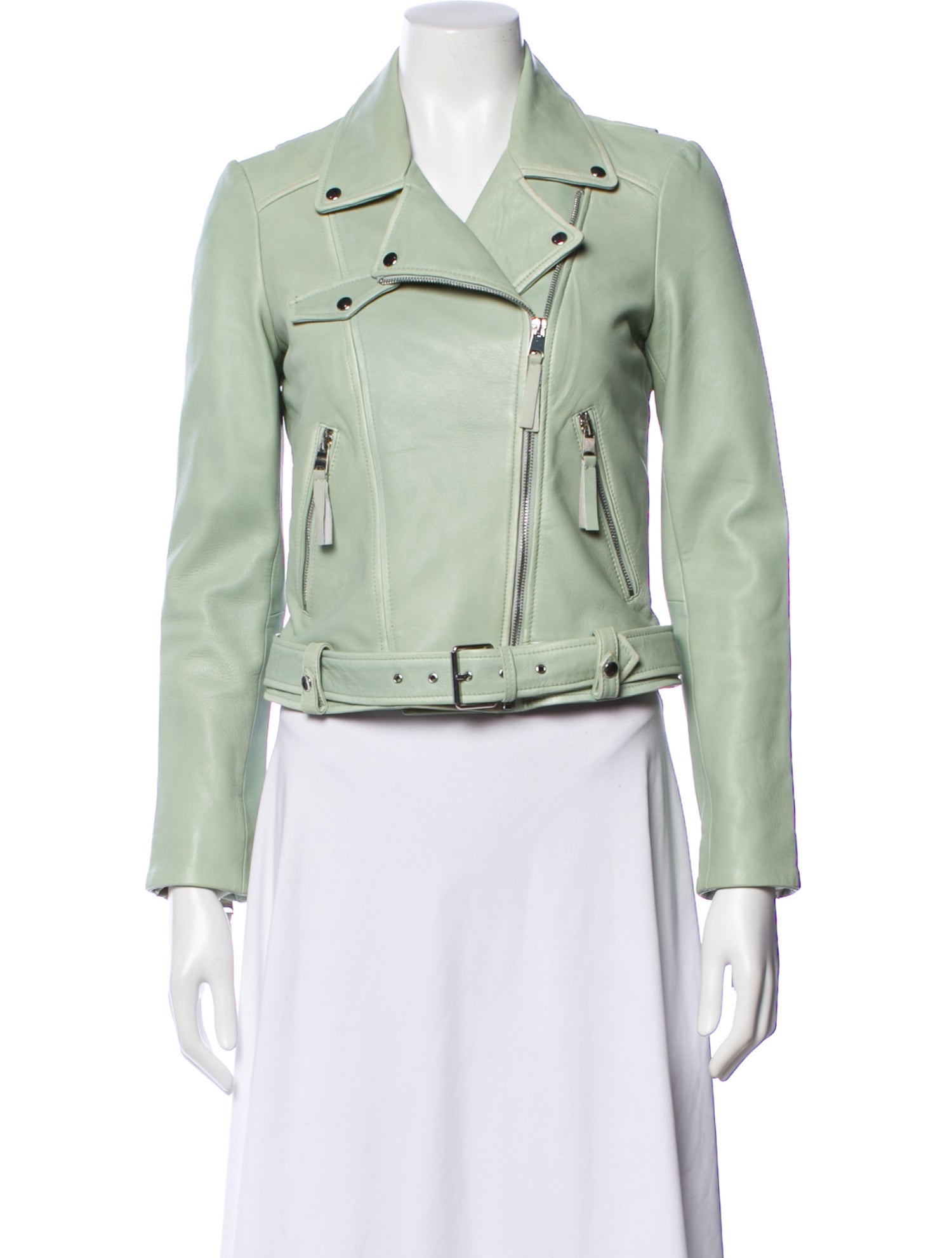 Barneys Originals Leather Biker Jacket