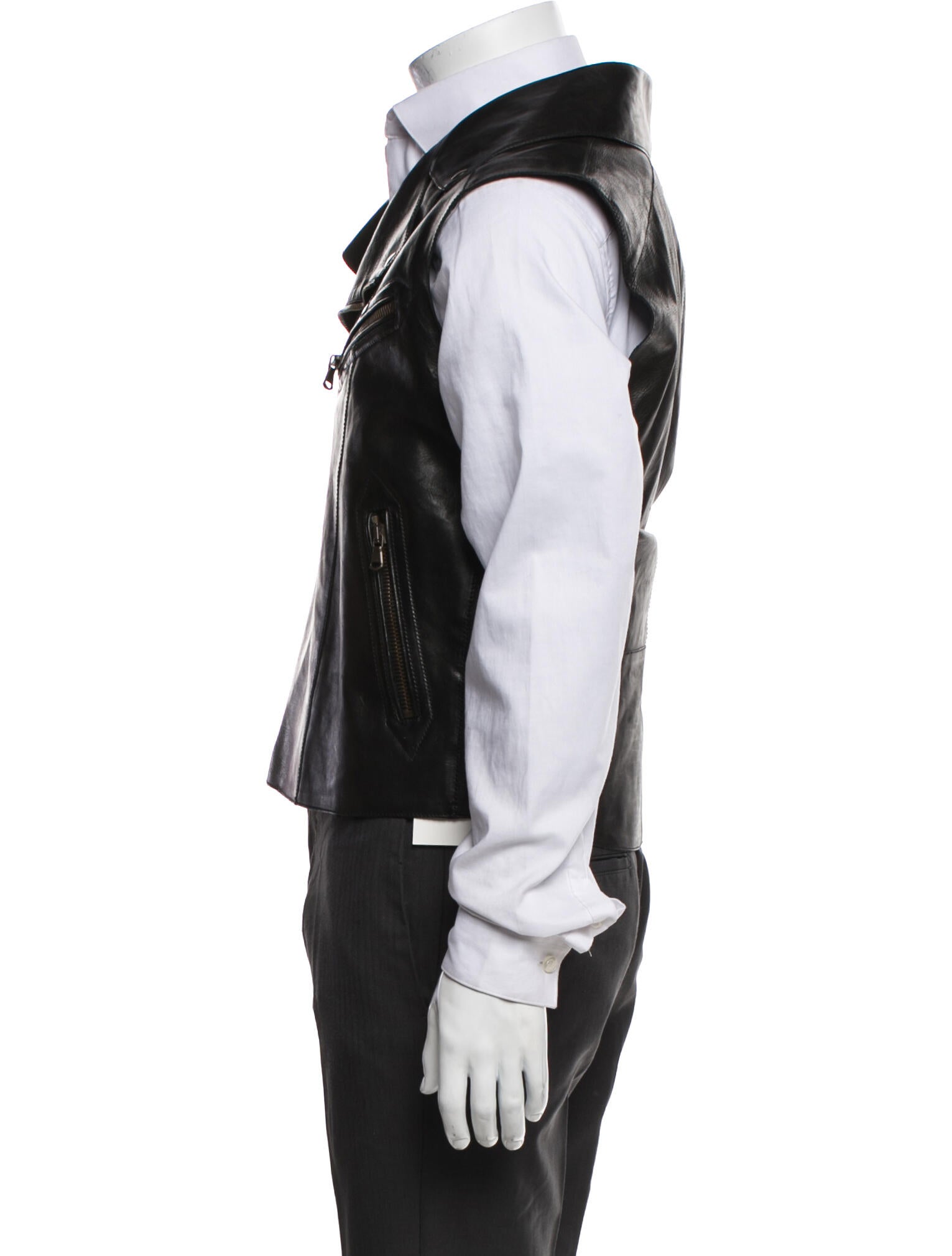 Barney's New York Calf Leather Vest