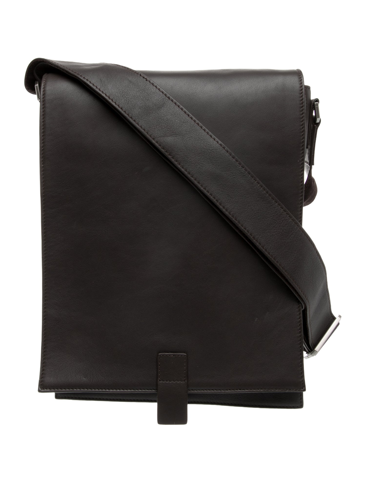 Barney's New York Leather Messenger Bag