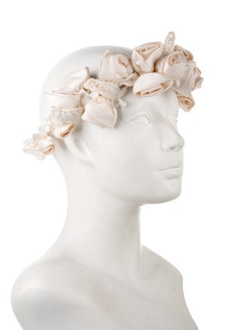 Barney's New York Floral Beaded Crown — image 2 of 4