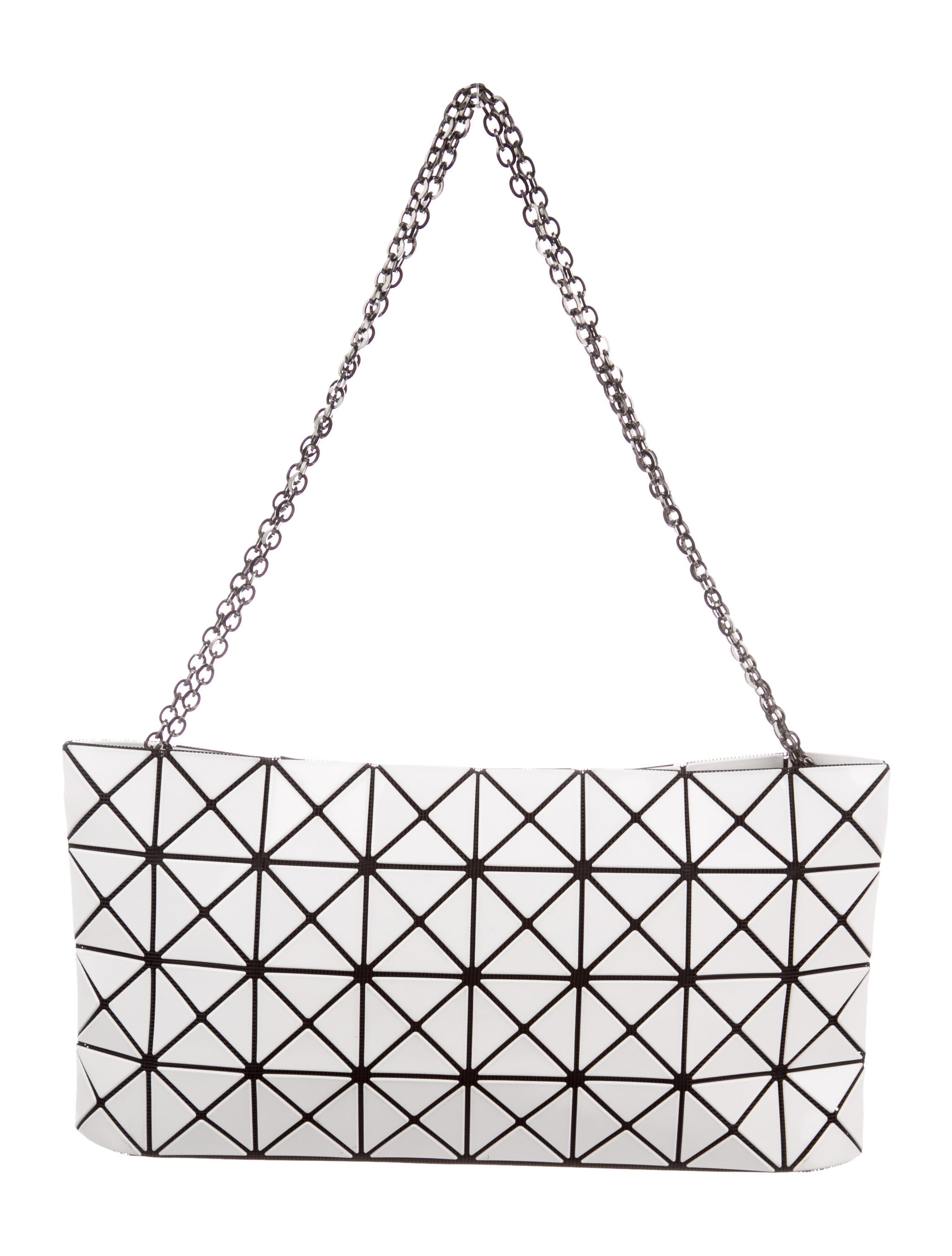 Bao Bao Issey Miyake Prism Chain Clutch - White Clutches, Handbags