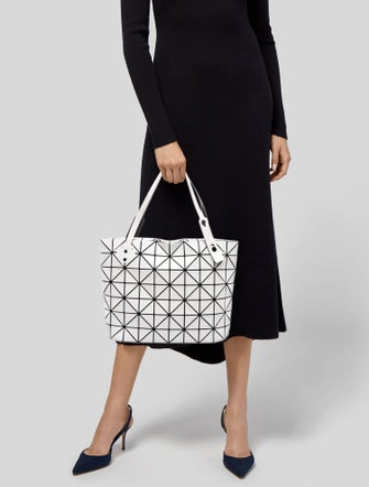 Bao Bao Issey Miyake Patent Leather Top Handle Bag