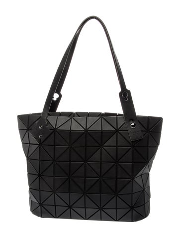 Pre-owned Bao Bao Issey Miyake Pvc Top Handle Bag In Black