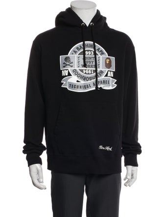 Bape x Neighborhood Graphic Print Crew Neck Hoodie