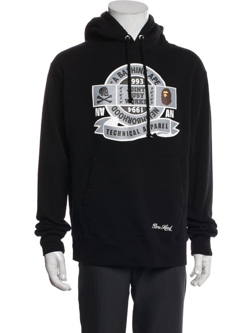 Bape x Neighborhood Graphic Print Crew Neck Hoodie