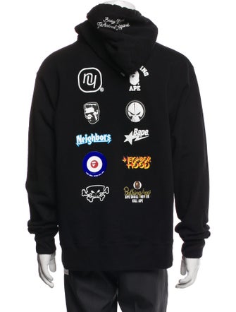 Bape x Neighborhood Graphic Print Crew Neck Hoodie