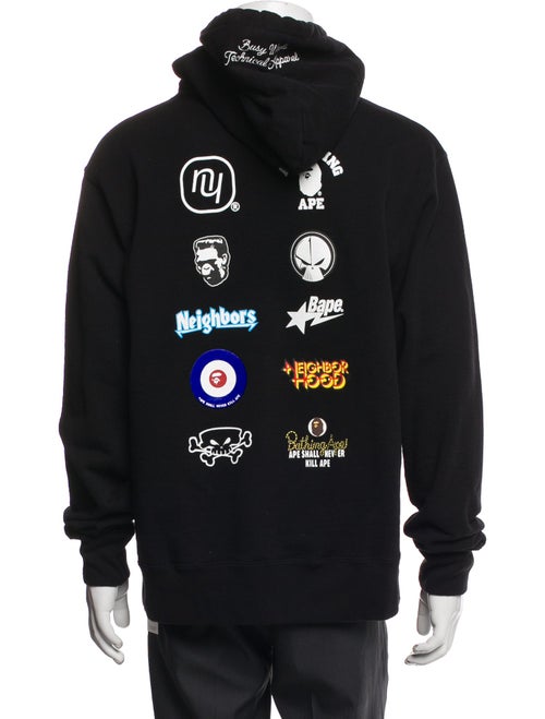 Bape x Neighborhood Graphic Print Crew Neck Hoodie