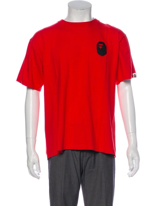Bape Multi Logo Graphic Print T-Shirt Red