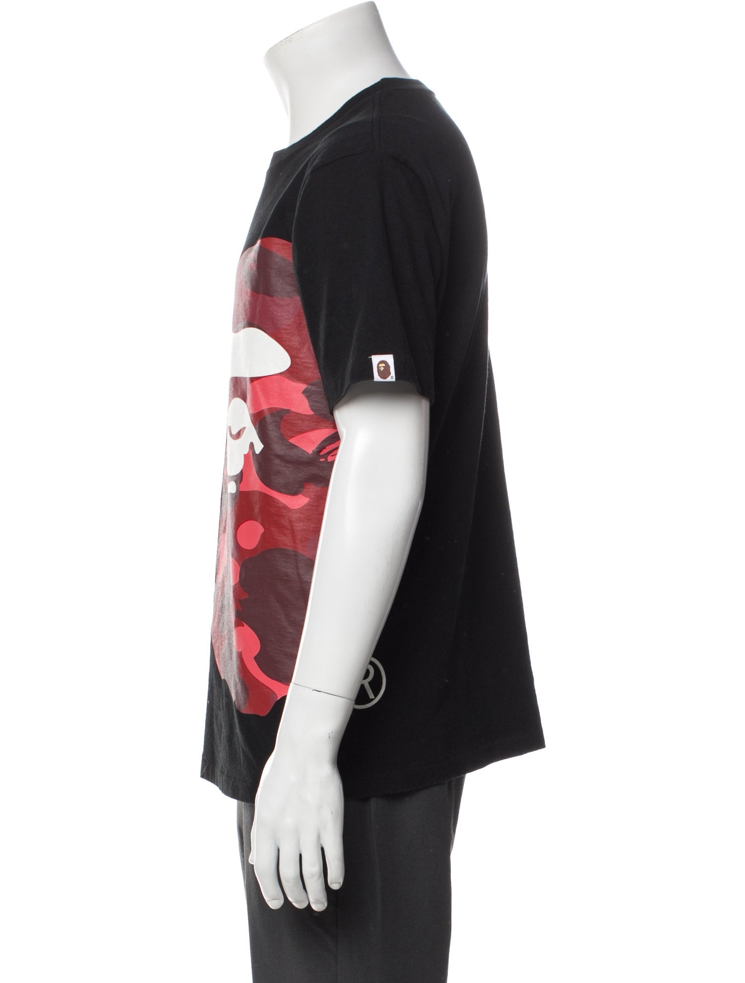 BAPE Red Camo Ape Head Graphic Print T-Shirt